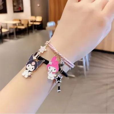 Cute Cartoon Magnet Couples Bracelet 2pcs 